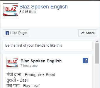Blaz Spoken English Institute Facebook
